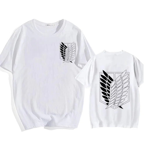 Attack on Titan Streetwear Men'S T Shirt Eren Yeager Shingeki No Kyojin Anime Summer Cotton Women Tops Tees Casual High Quality