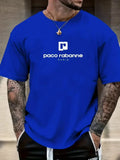 Summer Men'S Letter Fashion Printed T-Shirtcasual round Neck Short Sleeve