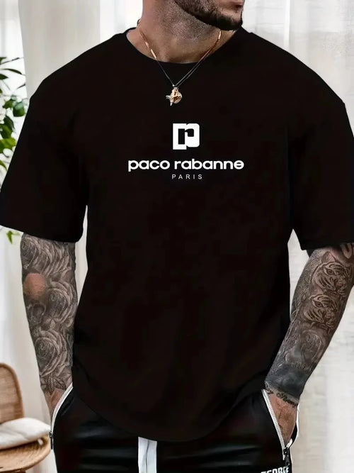 Summer Men'S Letter Fashion Printed T-Shirtcasual round Neck Short Sleeve
