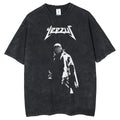 Rapper Kanye West Late Registration Tour 2005 Vintage Man Short Sleeve Tee Washing T Shirt Hip Hop Streetwear T-Shirts